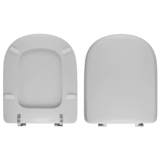 Abattant compatible avec les toilettes suspendues GEMMA 2 DUE en blanc Dolomite, modèle européen avec charnières en acier.
