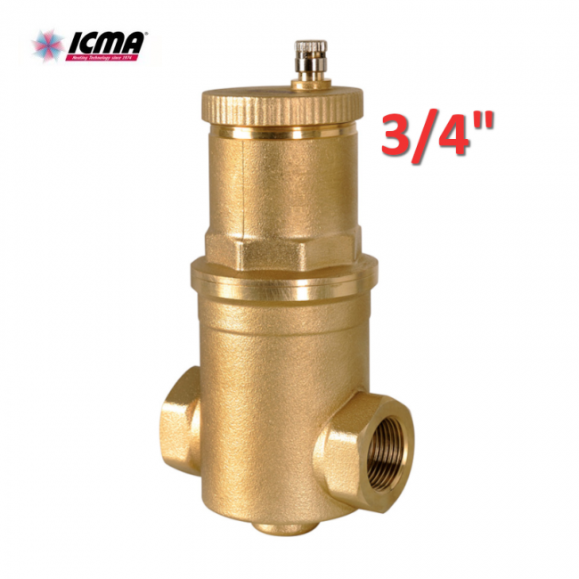 ICMA 740 - Dégazeur à haut débit 3/4'' pour systèmes de chauffage et de climatisation