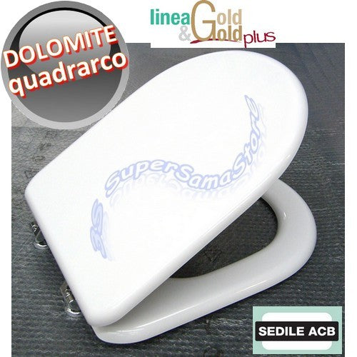 Abattant de toilettes en céramique dolomite QUADRARCO - Marque ACB, gamme GOLD