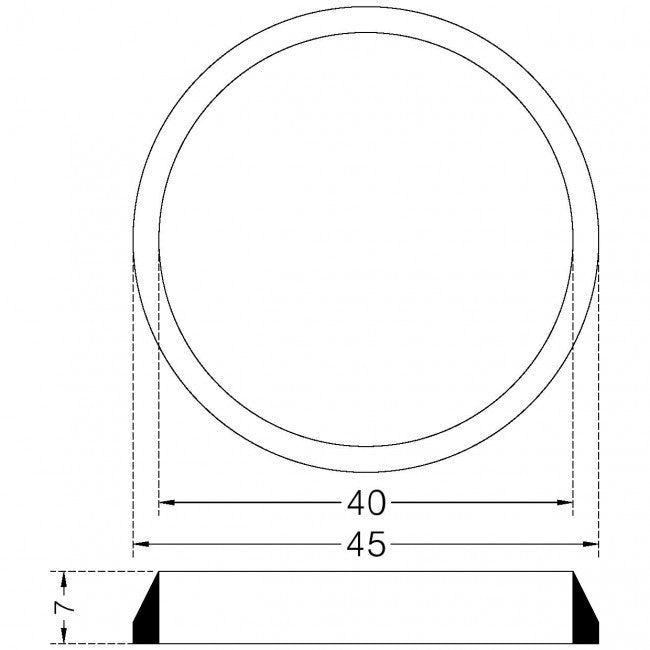 1 pièce - Joint conique souple en PVC noir pour raccords de siphon 1''1/2 x 40 mm