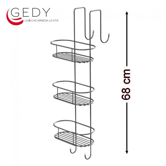 Wire soap dish with 3 shelves, hanging - G-Tito GEDY 2488