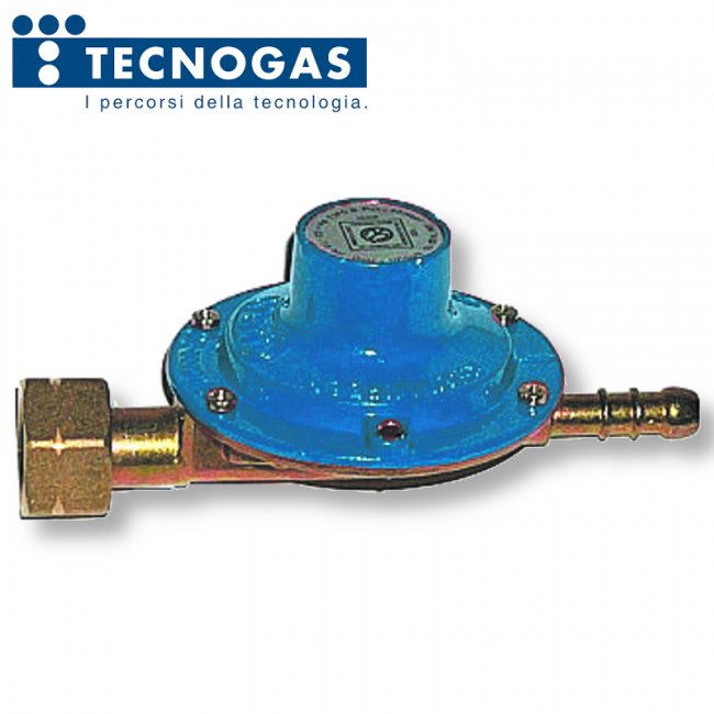 Domestic LPG regulator Fixed calibration 1.1 Kg/h - hose connection outlet