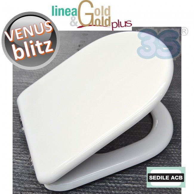 Abattant de toilette BLITZ Venus avec âme en bois - Gamme ACB GOLD