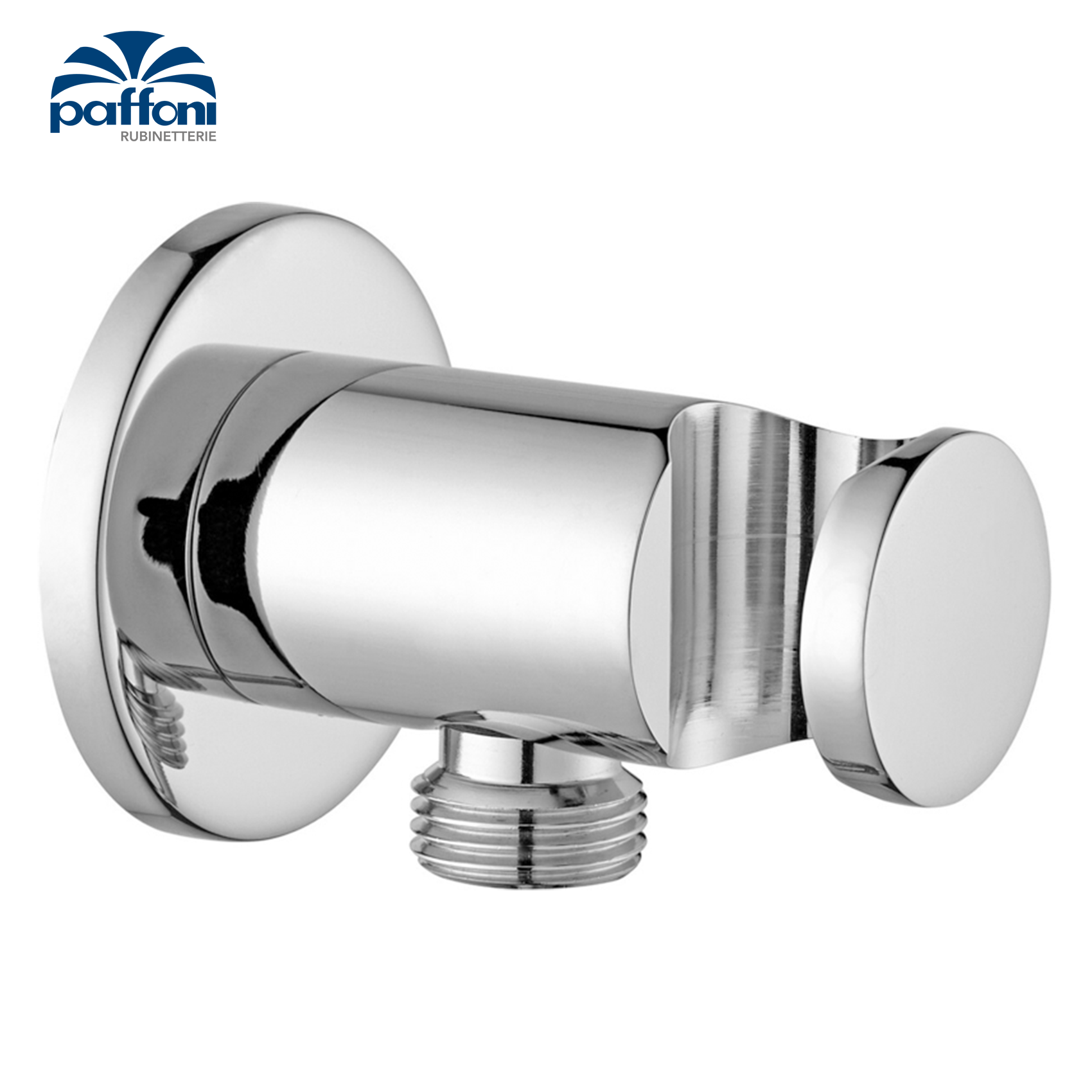 Support de douche rond Paffoni ZSUP031 avec prise d'eau