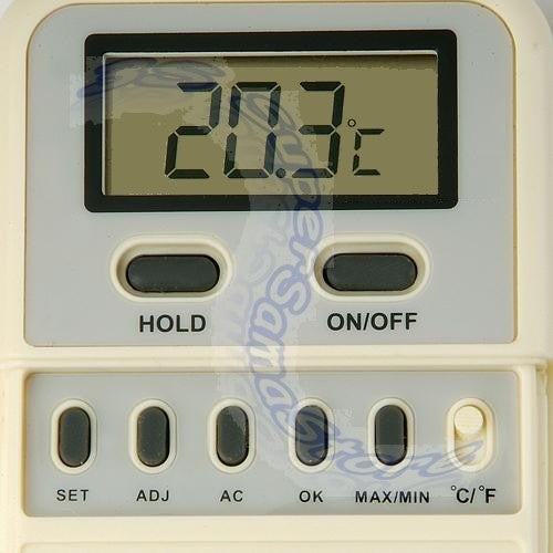 Thermomètre numérique avec sonde - câble de 9 cm - couleur blanche