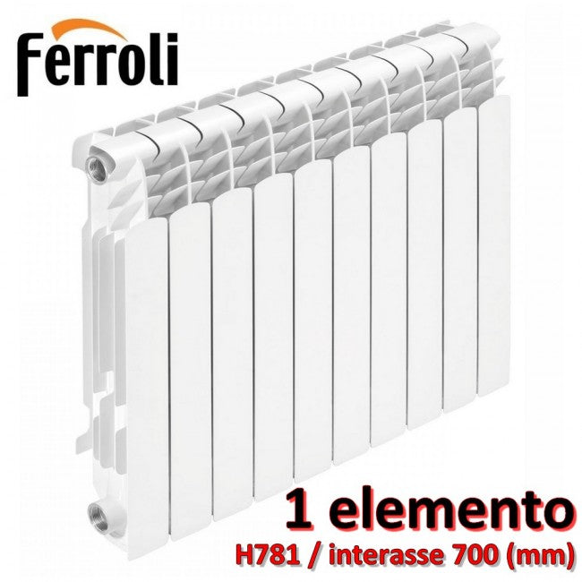 Ferroli PROTEO H. 881 aluminum radiator - 700 mm center distance