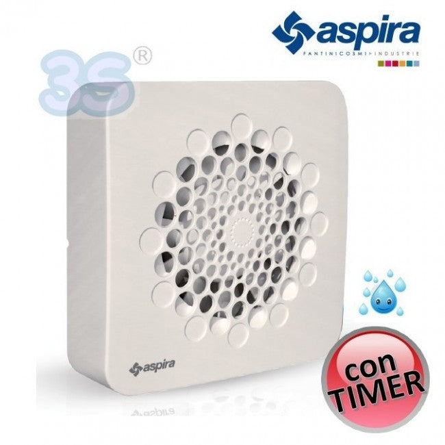 ASPIRANTE Fantini Cosmi Helical Extractor Fan with Humidistat and Timer - for Ø 80 100 120 (mm) hole