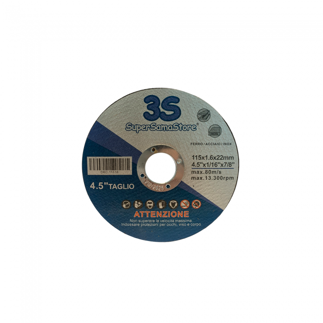 Disque à tronçonner, meule en acier inoxydable, acier au carbone, fonte Ø 115 x 1,6 x 22,23 mm pour outils flexibles