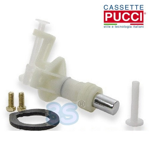 Pucci - Bouton de remplacement complet en plastique pour réservoir de chasse d'eau