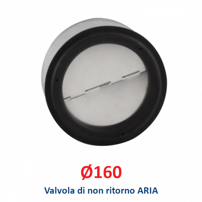 Clapet anti-retour de 160 mm de diamètre pour tuyaux d'air chaud et froid flexibles et rigides
