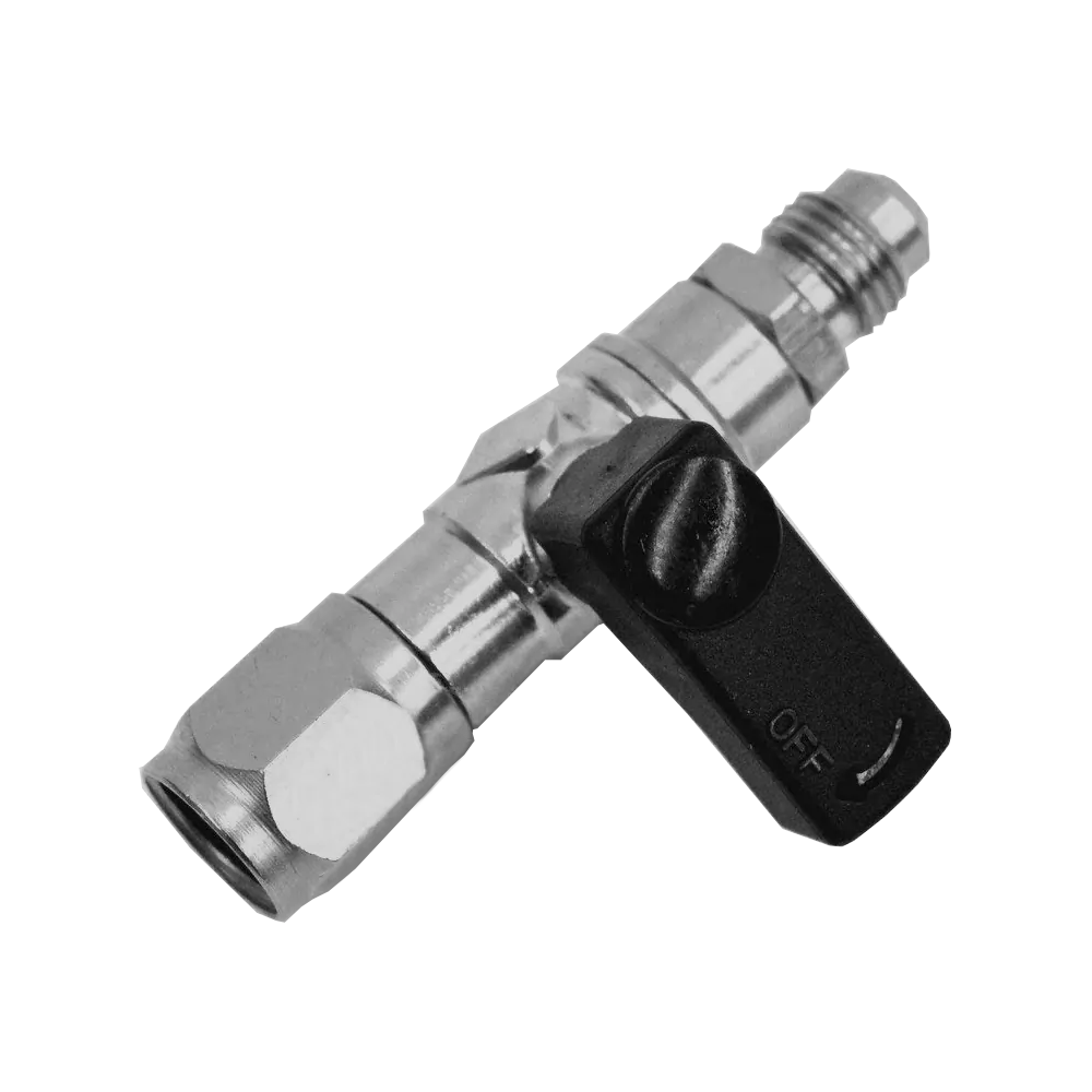 Robinet femelle fixe ACME 1/2'' à gauche x filetage mâle SAE 1/4'' - pour bouteilles de R32 et R290