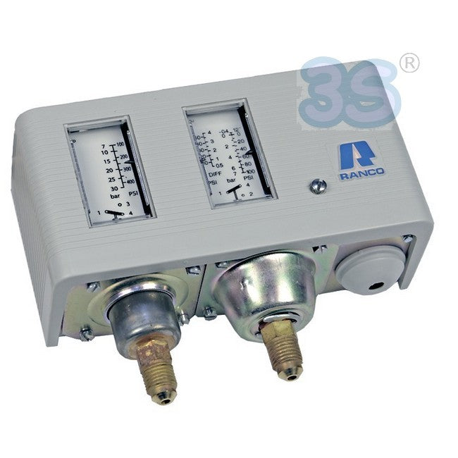 RANCO O17H4701 Dual High/Low Pressure Switch for Refrigerants