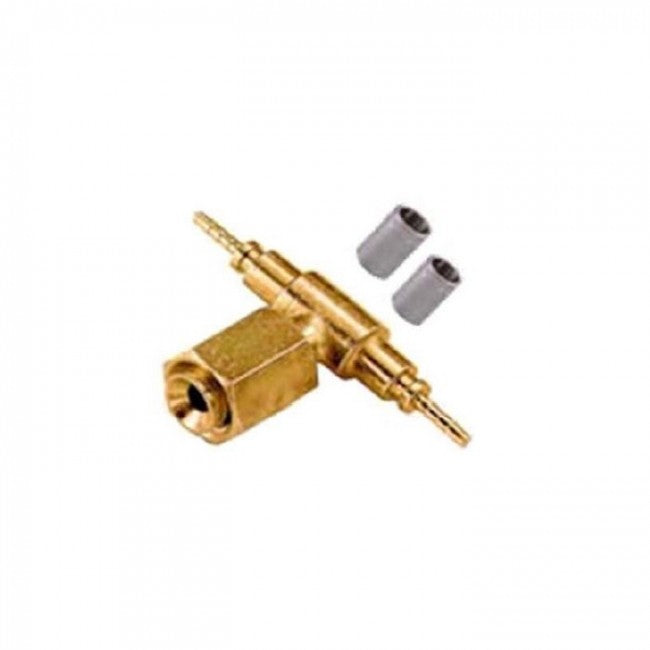 Raccord en T avec filetage femelle central SAE 1/4'' pour tube capillaire thermoplastique Ø 2,0 x 5,9 mm