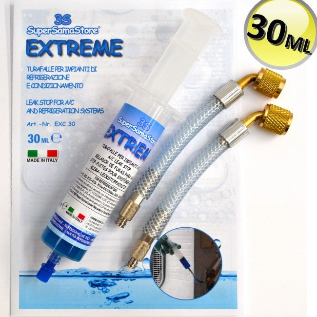 Bouchon anti-fuite auto-obturant extrême - Cartouche seringue 30 ml + adaptateurs pour tube métallique