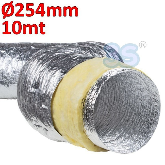 Gaine flexible en aluminium et polyester avec isolation acoustique, classe 1 - Ø 254 mm, rouleau de 10 m