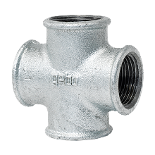 Croix F-F-F-F de 3/4 po en fonte malléable galvanisée