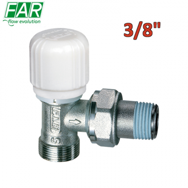 1610 - Robinet d'angle thermostatique 3/8'' avec raccord en cuivre ou multicouche - FAR