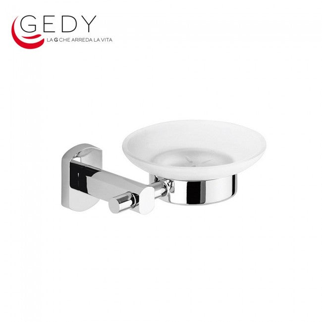 Chrome-plated brass and glass soap dish - EDERA GEDY ED11