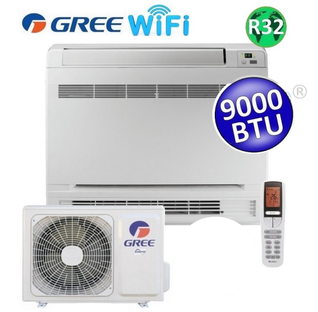 Climatisation mono console au sol WiFi 9000 Btu GREE classe A+++/A+ inverseur R32