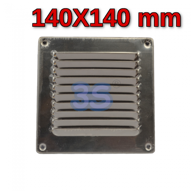 Grille carrée en acier inoxydable de 14 x 14 cm avec film protecteur