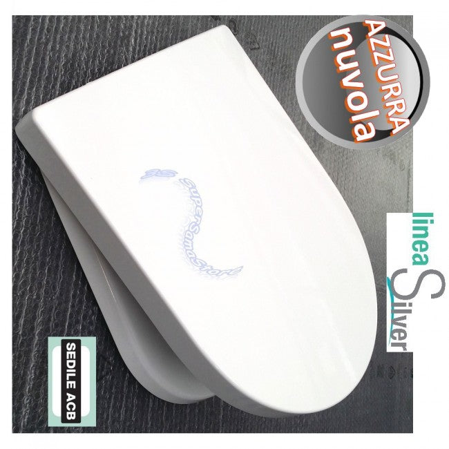 Abattant WC thermodurcissable NUVOLA Ceramica Azzurra - ACB Ercos