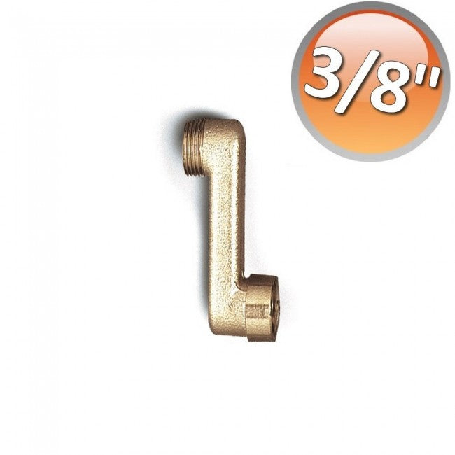 Raccord de radiateur excentrique en laiton nickelé, raccords MF 3/8", déport de 50 mm