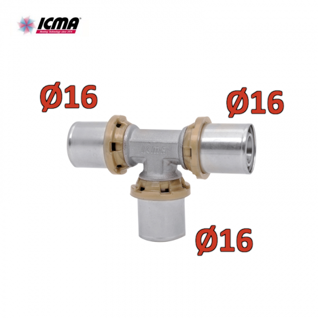 ICMA 406 - SEMPITER® crimp fitting TEE 16x16x16