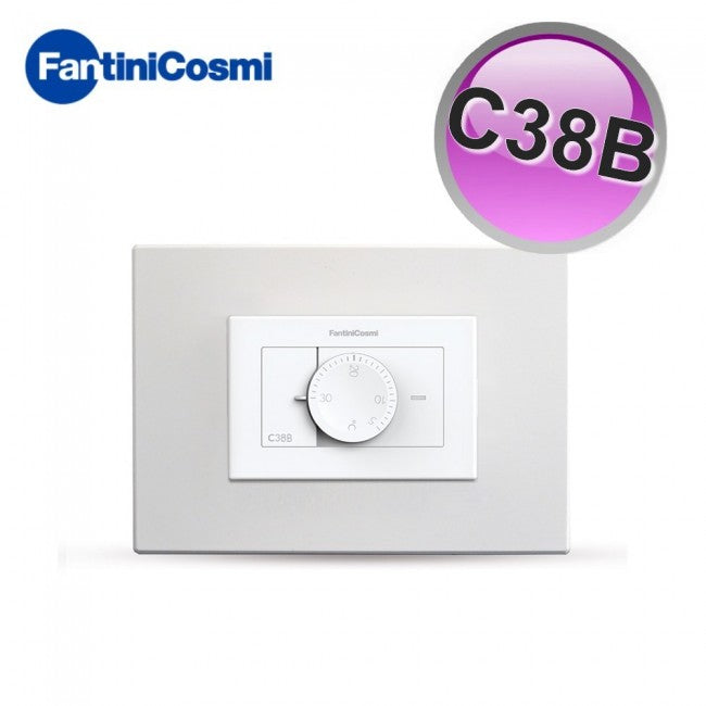 C38B - Built-in white battery-powered electronic thermostat - Fantini Cosmi