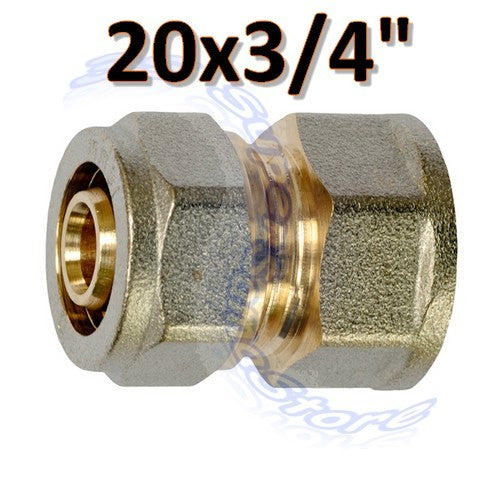 Raccord droit fileté femelle 20 x 3/4'' à visser multicouche