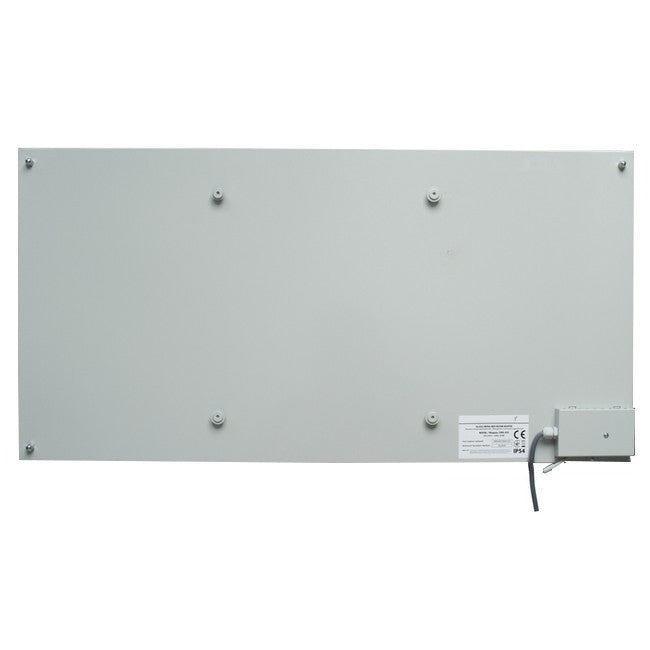 Panneau chauffant électrique infrarouge en verre, couleur NOIRE - puissance de 800 watts