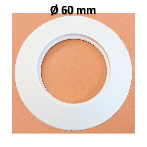 Rosace blanche pour conduit de fumée Ø 60 mm - pour conduit de chaudière
