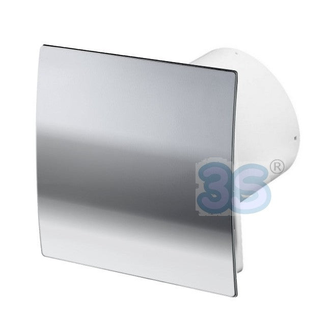 Ventilateur extracteur d'air domestique Ø 100 mm - façade chromée polie