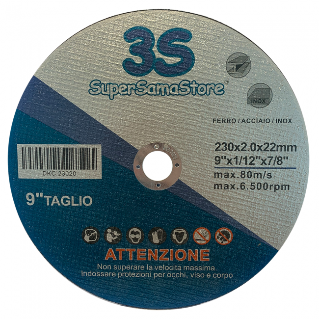 Disque à tronçonner, meule en acier inoxydable, acier au carbone, fonte Ø 230 x 2 x 22 mm pour outils flexibles
