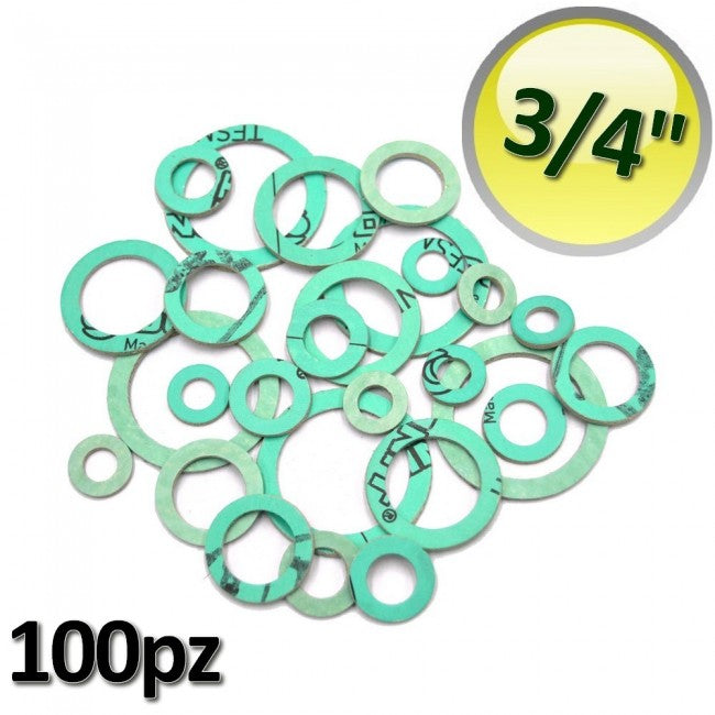 Joints Ø 3/4'' sans amiante, épaisseur 2 mm, pour raccords d'eau sanitaire - sachet de 100 pièces