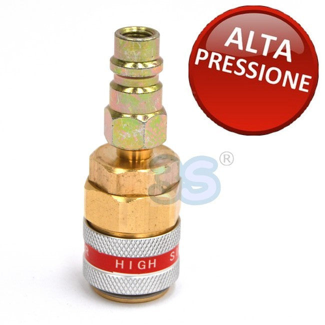 Straight High-Pressure Gas Quick Coupling R134A - Renault Peugeot