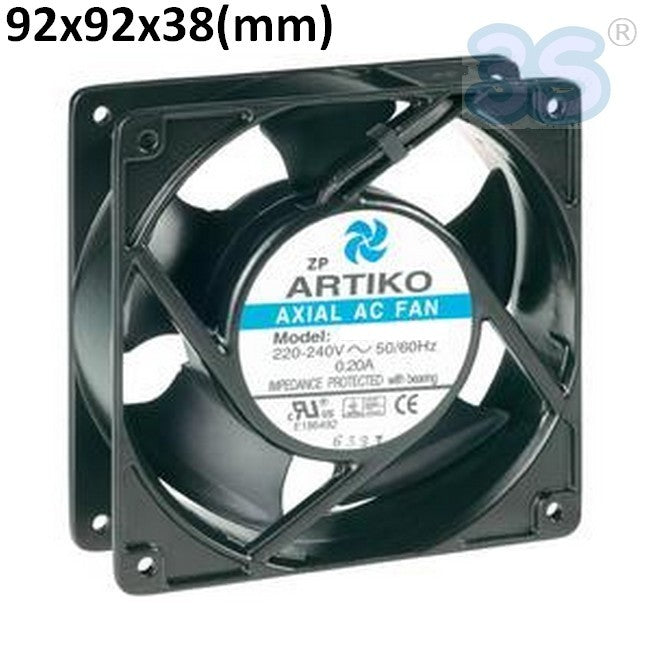 Ventilateur axial 92 x 92 x 38 mm 230 V