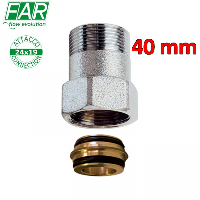 Rallonge droite 40 mm Ø MF 24x19 x 24x19 - FAR