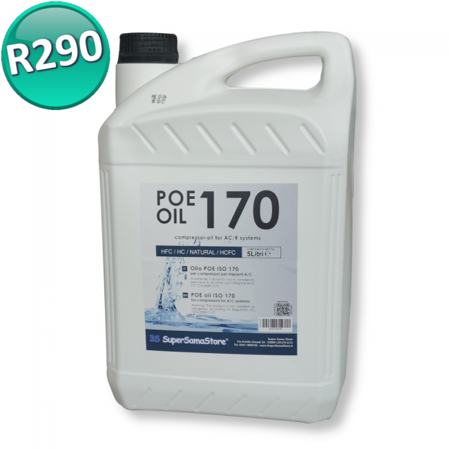 Huile de lubrification pour compresseur POE 170, bidon de 5 litres