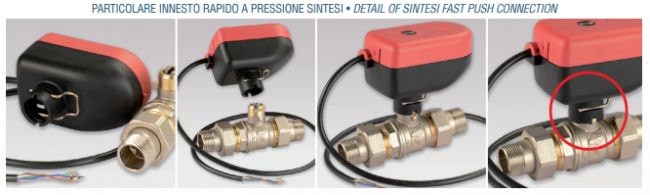 COMPARATO - Corps de vanne de zone 2 voies Sintesi 1/2'' avec raccords