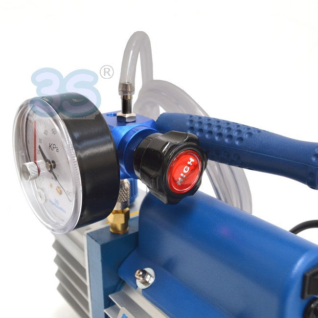 Pompe à vide de 70 l/min avec manomètre et robinet