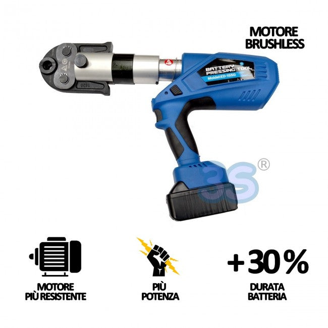 Outil de sertissage à piles pour raccords en cuivre et multicouches - 2 piles