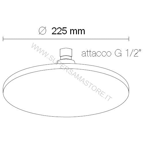 Pommeau de douche rond Ø 225 mm - Paffoni MASTER rond