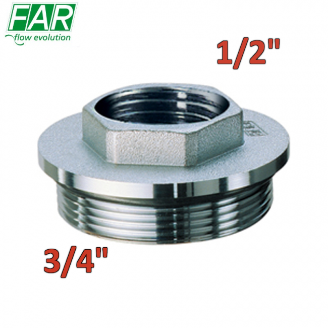 4200 - Réduction terminale - Bouchon de collecteur coplanaire avec joint torique 3/4'' M x 1/2'' F - FAR