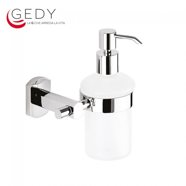 Chrome-plated brass and glass soap dispenser - EDERA GEDY ED81