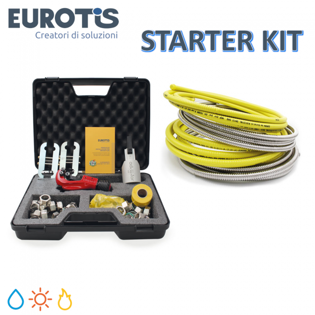 Kit de démarrage Eurotis avec presse à adaptateur, tuyaux et raccords