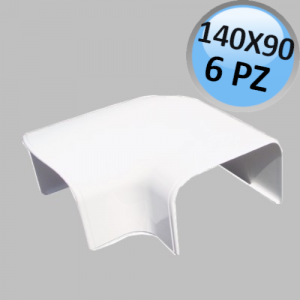 Flat Elbow for Trunking 140x90mm - Pack of 6 PCS