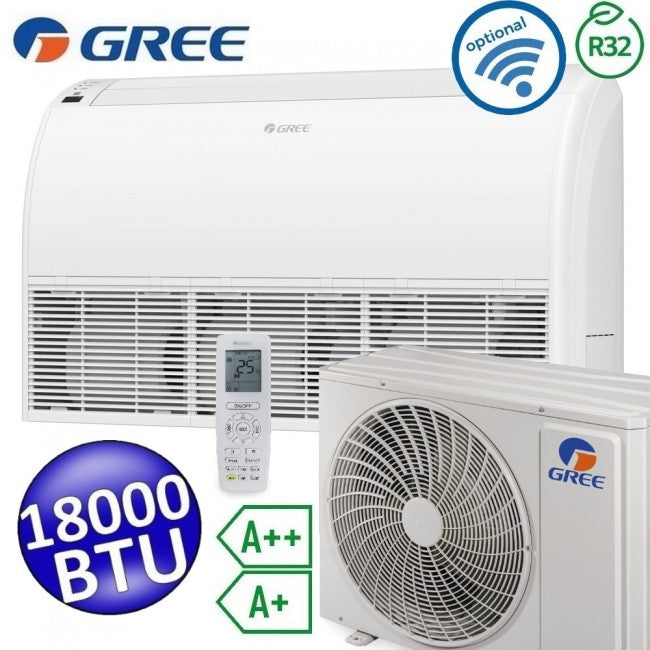 Climatiseur monobloc Gree 18 000 BTU R32 A++/A+ pour sol/plafond avec télécommande incluse - U-MATCH 6