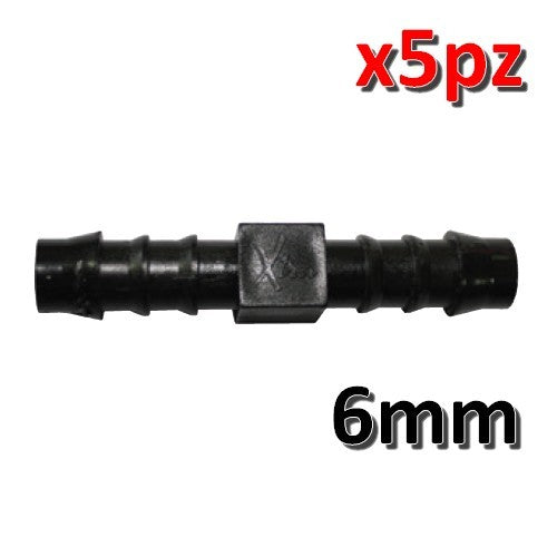 Raccord droit de 6 mm pour tuyau en vinyle - Lot de 5