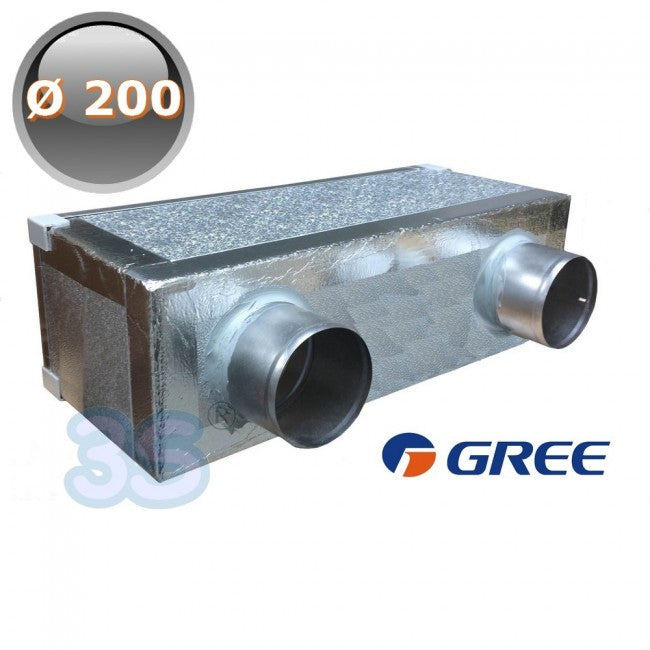 Plénum de distribution de machine en PAL, 2 sorties Ø 200, pour systèmes gainés GREE par ARGO