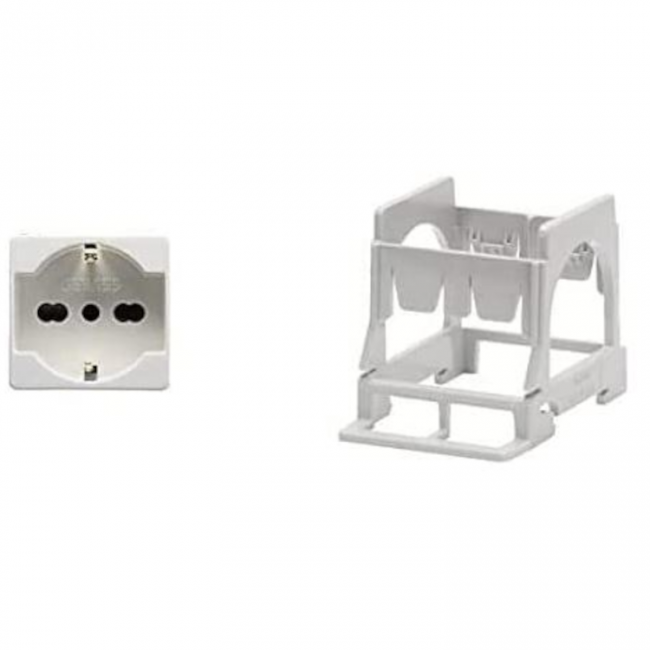 Support pour le montage des appareils Gewiss System sur rail DIN - 2 emplacements